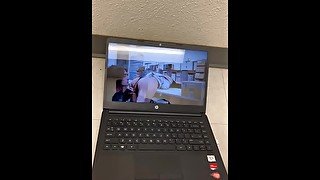 Cum Tribute to Gothic Nympho on work laptop