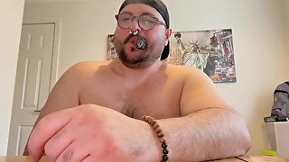 BigBullB0ss Cigar smoking wank massive cum load