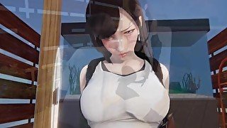 AI Syoujyo FF7 Tifa Pussy Licking Orgasm. Close up view, POV.