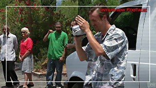 Jessie Rogers washing a car with lesbian girls