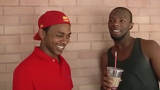 Two Black Faggots Fucked Hard White Gay Tight Asshole