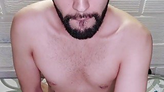 Dirty talking, moaning and fucking my fake pussy till I cum on my black shorts