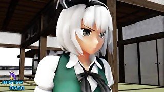 Cirno vs Youmu futanari