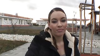 Wet and wild public blowjob