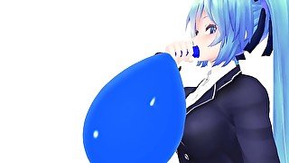 Imbapovi - Miku gets big Ballon + Big Breast