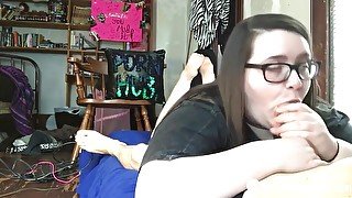 Nerdy Sbbw Teenager Rolls Her Eyes Backwards While I