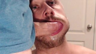 ass licking and slobbery blow job after the gym