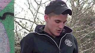 Miek fucked outdoor in cruising by young arab straight