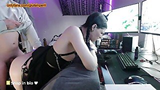 trans goth girl fucked by neighbor