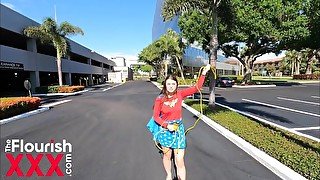 Wonder Woman catches her Cheating Man and gets creampied - Anastasia Rose