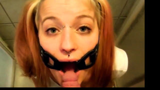 PervyPixie gagged while drinking Piss