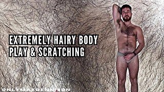 Extremely hair body play & scratching