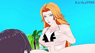 Rangiku Matsumoto and I have intense sex on the beach. - BLEACH Hentai