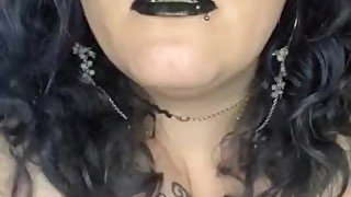 SSBBW Sage Smoking & Playing in Black Lipstick