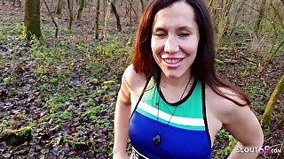 Jogging German Wife Talk To Quick Cheating Outdoor Sex By Stranger