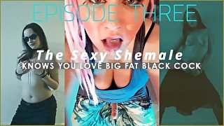 Episode 3 The Sexy Shemale knows you love big fat black cocks THE SHEMALE IS ME