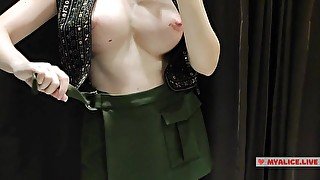 Try On Haul Transparent Clothes, Completely See-Through. At The Mall. See on me in the fitting room