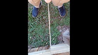 Pee Compilation Backyard