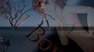 MMD R18 4k - Misaka Mikoto - bikini and stockings - Bad Boy - 1023