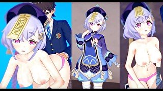 【エロゲーコイカツ！】原神 七七(ナナ)3DCG巨乳アニメ動画[Hentai Game Koikatsu! Genshin Qiqi(Anime 3DCG Video)]