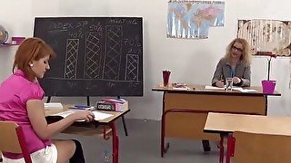 Redhead Teen Fisting her Teacher