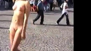 Sabrina Nude in Public Frankfurt Germany