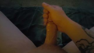 Thick cock stroking