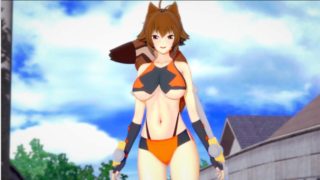 BlazBlue: HOT TOMBOY WAIFU MAKOTO NANAYA LOVES OUTDOOR SEX (3D Hentai)