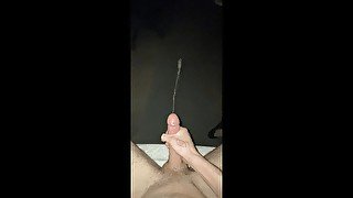 BIG WHITE COCK HUGE CUMSHOT twitching and moaning