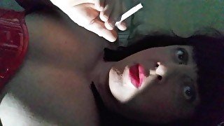 LolaShemale74 Fetish Smoking and Cum