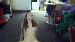 Young woman showing body on cam..