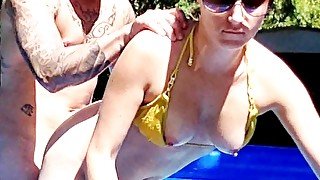 Fucked in the outdoor pool