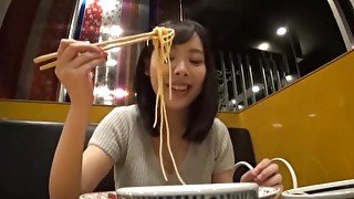 Hot Asian girl comes home with him after dinner for wild sex