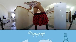 Kitchen masturbation