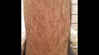 Hairy mans legs