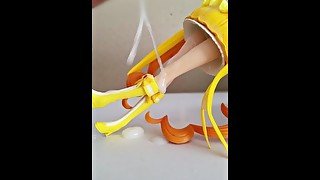 プリキュア キュアミューズの脚におちんちん擦り付けてぶっかけ フィギュアぶっかけ figure bukkake