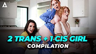 OOPSIE - 2 TRANS & 1 CIS GIRL THREESOMES COMPILATION! SANDWICH, DP, BAREBACK, DEEPTHROAT , & MORE!