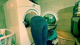 Stuck In Dryer- Friends Mom Gets Stuck In Dryer.. Milf gets Put Away Wet