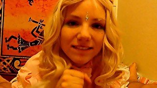 VDay2018 - Petite teen cosplay pink pastel BLOWJOB & SPANKING