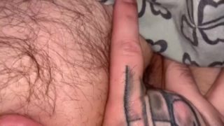 Jerking my cock and fingering my ass for you!