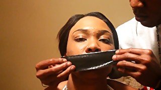 Ebony Gagged