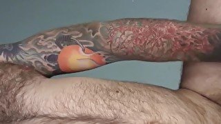 Beard inked bear assfucked raw in threeway