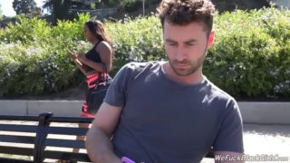 Black girl picks up a dude at the park for sex