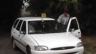 Black girl gets first time extreme rough interracial fucked in public by her horny big cock taxi driver