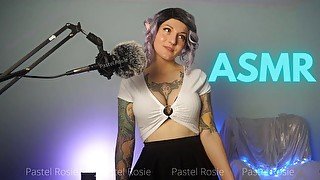 SFW ASMR Relaxing Elf Sounds - PASTEL ROSIE Amateur Busty Egirl - Tattooed Elf Tingles for Immunity