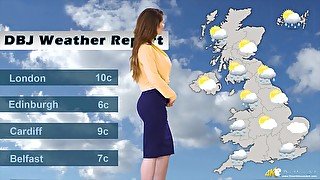 Katie Louise in Weather Report - DownblouseJerk