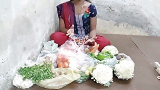 Indian girl selling vegetable sex other people