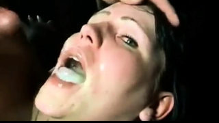 Very nasty bukkake facials and swallow