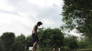 I had high intensity sex training with a fuck buddy in a park near the Tokyo Olympic venue!①