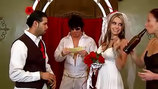 Wedding dress babe fucked by Elvis